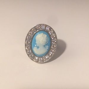 Tarina Tarantino Light Blue/Turquoise Cameo Ring